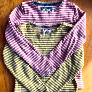 Mini Boden brand pointelle long sleeve shirt